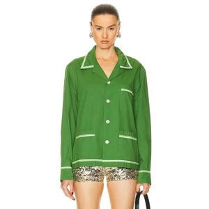 BODE Top Sheet Long Sleeve Shirt Blouse Top Buttondown Cotton M\L New 285032